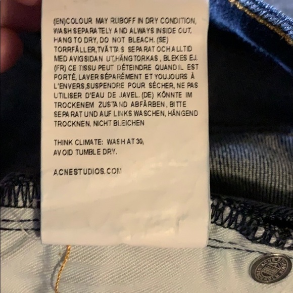 Acne Studios Needle Raw high rise skinny jeans size 28 - Picture 6 of 6
